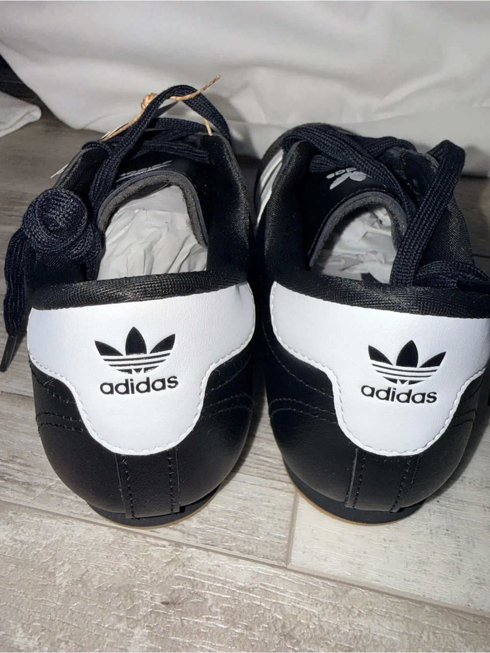 adidas Taekwondo Lace Black White Gum Shoes US 4 NEW